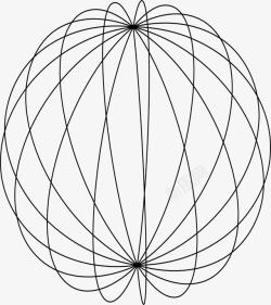 球形黑色全球创意抽象线条球形矢量图图标高清图片