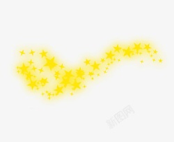 发光的黄色星星矢量图素材