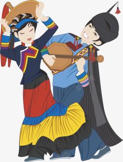 云南少数民族跳舞的人高清图片