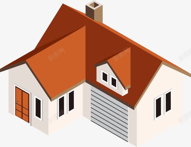 手绘3D房子png免抠素材_88icon https://88icon.com 3D 房子 房屋 手绘 立体