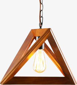 三角木质灯架简图素材