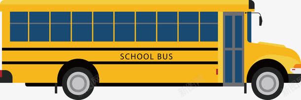 黄色的校车png免抠素材_88icon https://88icon.com 交通工具 安全第一 接送学生 校车 矢量png 黄色校车
