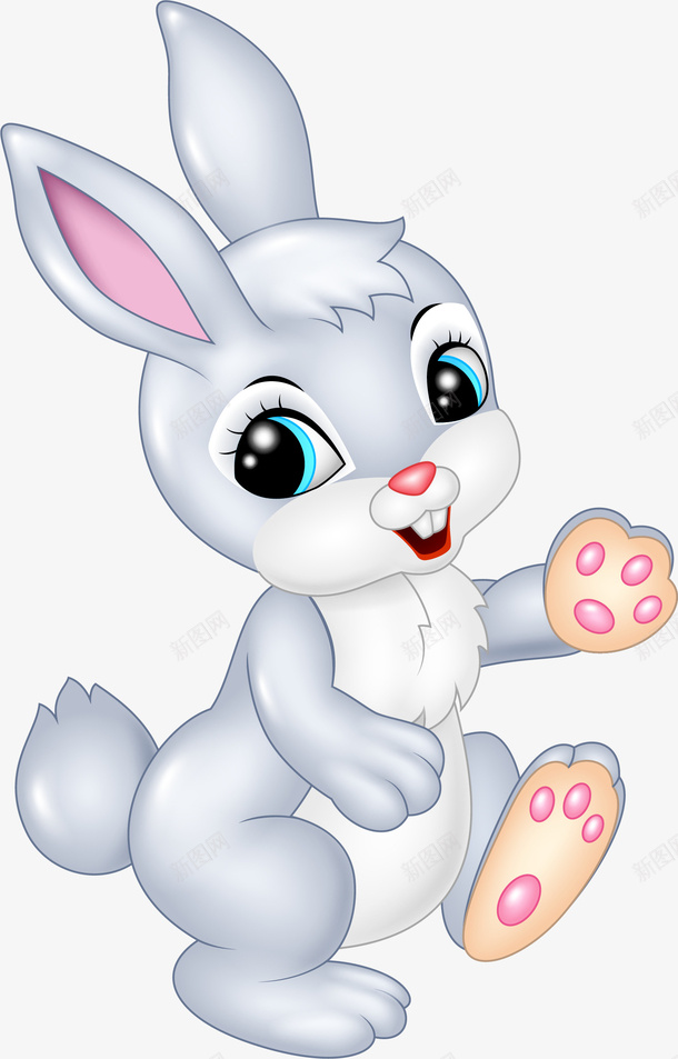 灰色卡通小兔子png免抠素材_88icon https://88icon.com 免抠PNG 兔子简笔画 卡通 呆萌兔子 小动物 小灰兔 森林动物 站立的兔子 超级可爱 野兔