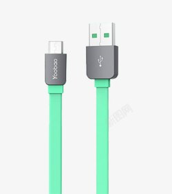 绿色清新面条线USB充电器素材