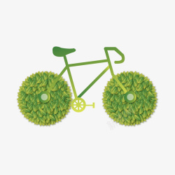 创意环保自行车矢量图素材