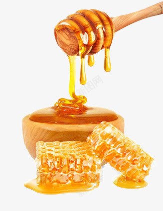 满碗的蜂蜜png免抠素材_88icon https://88icon.com 一勺蜂蜜 木棒 水滴状 蜂窝 蜜蜂窝