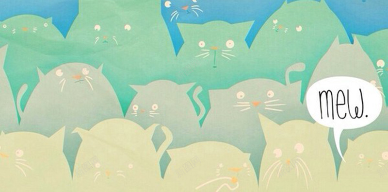 卡通可爱彩色猫咪插画背景jpg设计背景_88icon https://88icon.com 可爱 壁纸 宣传 广告 彩虹 插画 有趣 渐变色 猫咪 画廊 素材 绘画 背景 色彩 艺术 表情