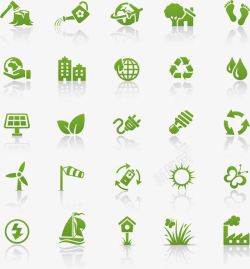涂鸦手掌绿色生态环保类型图标高清图片