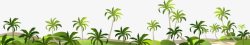 海边椰子树装饰边框素材