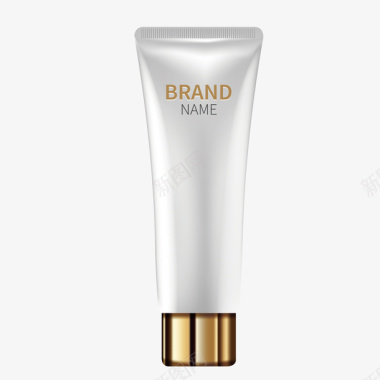 品牌logo白色的洗面奶矢量图图标图标