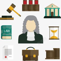 司法公证图标法律元素图标矢量图高清图片