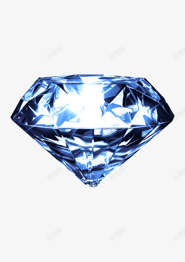 蓝色钻石png免抠素材_88icon https://88icon.com 宝石 蓝色 钻石