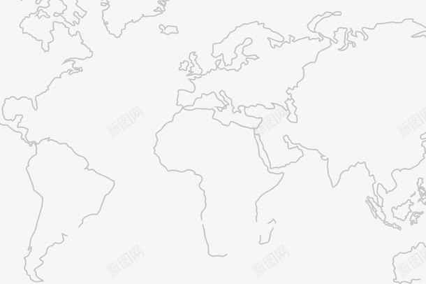 线勾世界地图装饰png免抠素材_88icon https://88icon.com 世界地图 文艺 简约 线描 背景