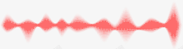 红色手绘声波图形矢量图ai免抠素材_88icon https://88icon.com 声波 声波图形 声波纹 声音 声音波形 心电图 矢量图 节奏图 音波线条 音量波动 频率