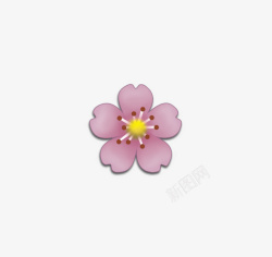emoji表情粉红色樱花的表情高清图片