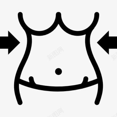女性生殖系统女性腰围减少图标图标