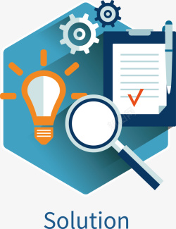 问题解决方案矢量图素材