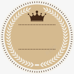 咖啡色皇冠徽章素材