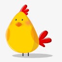 彩色小动物卡通可爱小动物公鸡高清图片