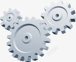 卡通立体齿轮图素材