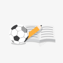 足球英语学习学校矢量图素材
