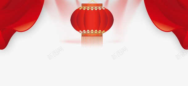 灯笼窗帘红色装饰png免抠素材_88icon https://88icon.com 免费下载 帘子 新年素材 海报素材 淘宝banner素材 灯笼 窗帘 红色 红色窗帘