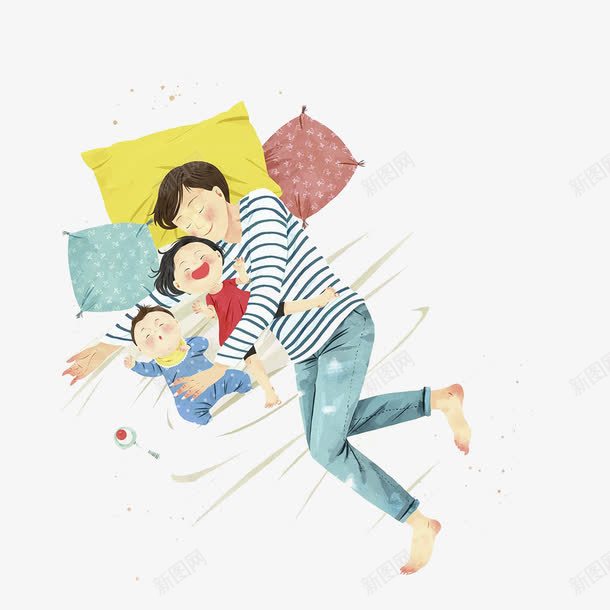 爸爸搂孩子睡觉png免抠素材_88icon https://88icon.com 卡通手绘 婴儿 宝宝 小孩 熟睡 熟睡的婴儿 睡眠 睡觉 进入梦乡