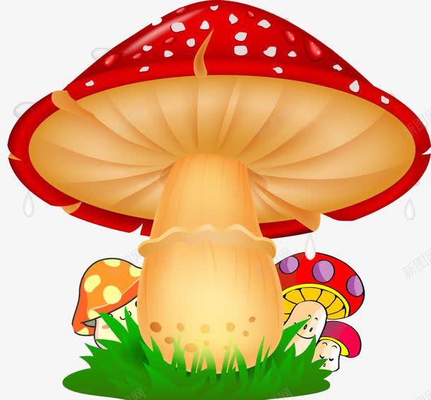 卡通蘑菇亲子和表情png免抠素材_88icon https://88icon.com 卡通 卡通亲子旅行一家人 素材 蘑菇 装饰