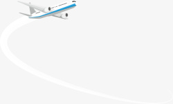 白色飞机航线图素材