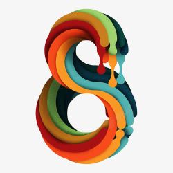 创意数字8素材