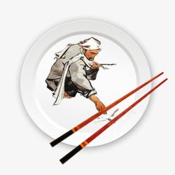筷子夹食物节约粮食高清图片
