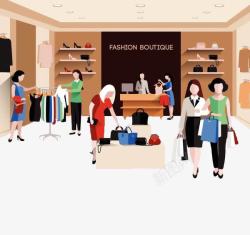 购物买衣服正在购物买衣服的人高清图片