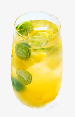 青桔柠檬黄桃芒果青桔饮品高清图片
