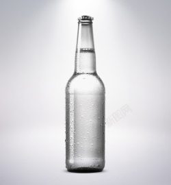 矢量酒瓶子白色透明啤酒瓶高清图片