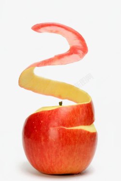 削皮红色削皮苹果高清图片