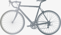 简约灰色自行车矢量图素材