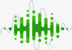 音乐小图标绿色渐变音乐图标UI高清图片