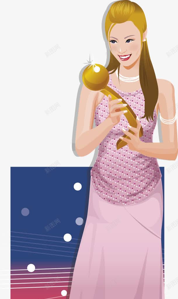 礼仪小姐png免抠素材_88icon https://88icon.com 礼仪 穿吊带裙的美女 长发美女