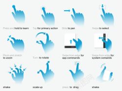 响应设计响应式交互手势图标高清图片
