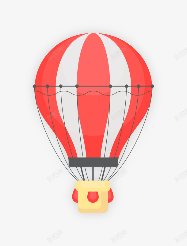 红色氢气球矢量图ai免抠素材_88icon https://88icon.com 卡通有趣 小清新 少女心 氢气球 矢量图案 装饰图 矢量图