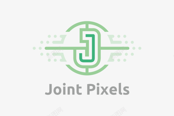 大写字母J浅绿色创意字母logo矢量图图标图标