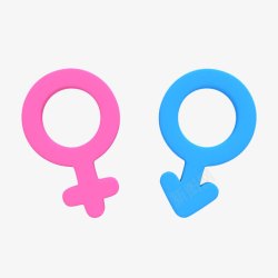 性别男卡通男性女性性别标志图标高清图片