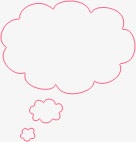 云彩手绘会话框卡通素材