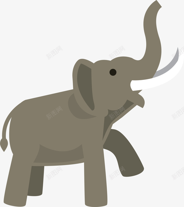 大象灰色凶猛矢量图ai免抠素材_88icon https://88icon.com 凶猛PNG 动物 卡通手绘 大象 小灰象 杀气 矢量图