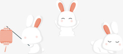 白色玉兔月宫的兔子高清图片