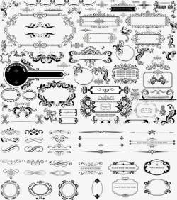 花集合各种边框花型集合高清图片