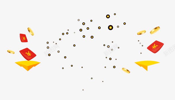 飘飞的奖券png免抠素材_88icon https://88icon.com 奖券 礼金券 红包 金币