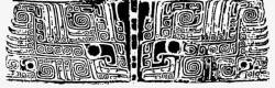 青铜器黑白古代左右对称传统青铜器花纹高清图片