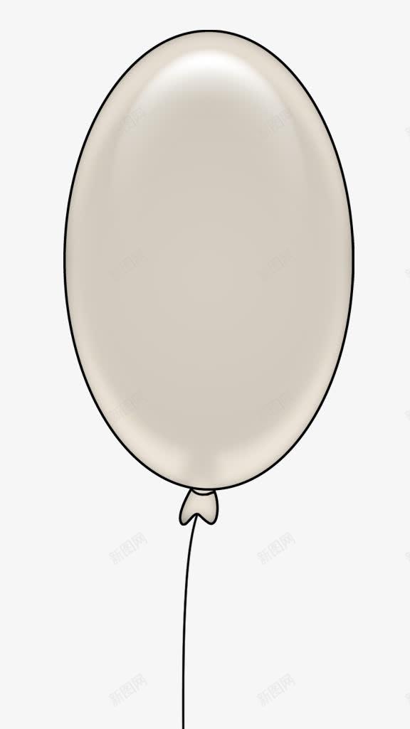漂浮氢气球png免抠素材_88icon https://88icon.com 氢气球 漂浮 灰色 简笔