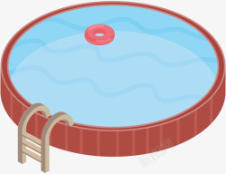 创意游泳池卡通手绘卡通游泳池高清图片
